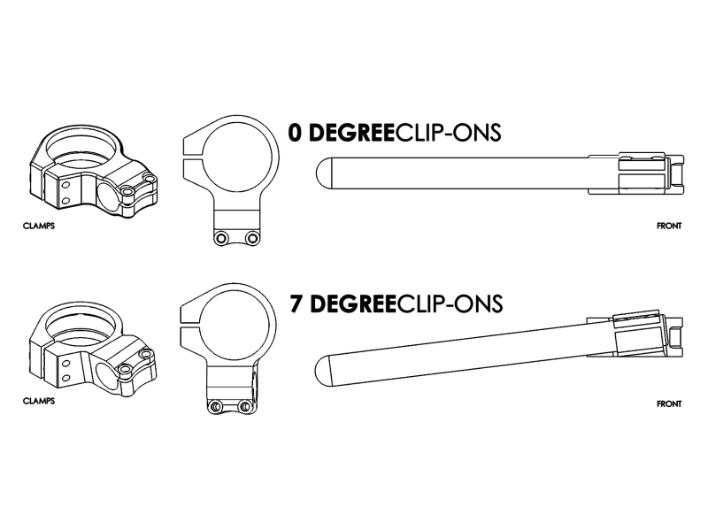 Vortex Clip-Ons Standard Offset 7 Degree Kit