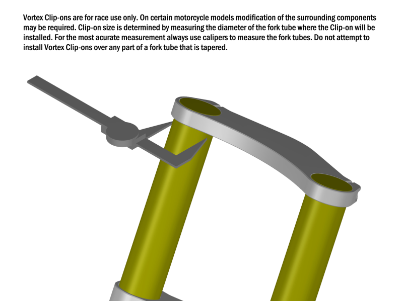 Vortex Clip-Ons Standard Offset 7 Degree Kit