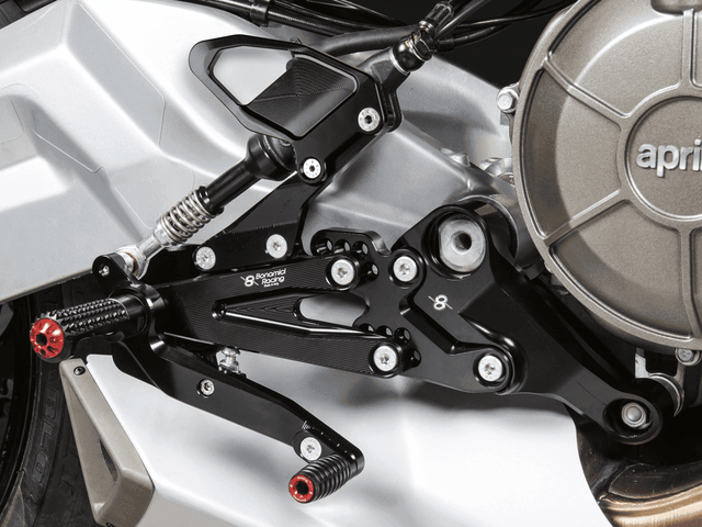 Bonamici Aprilia RS 660 Rearsets (w/Carbon Fiber Heel Guards)