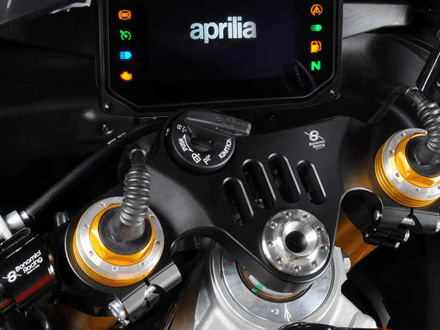Bonamici Triple Tree Clamp Aprilia RSV4 (Black) (Street or Race) (09-14 / 2019+)