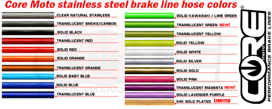 Core Moto Brake Lines (Stainless Steel Braided)