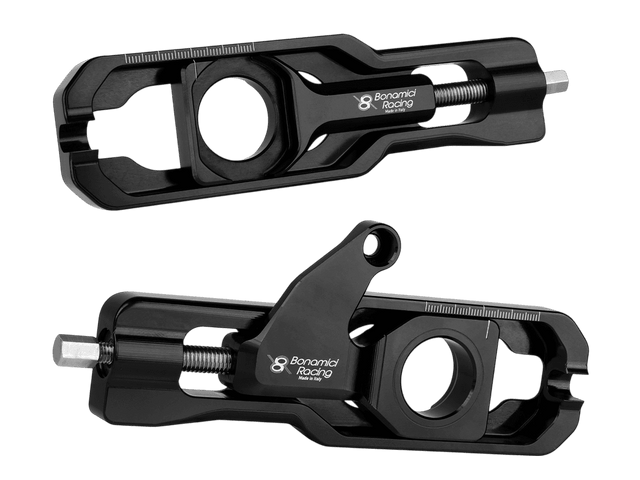 Bonamici Kawasaki Ninja ZX-6R Chain Adjuster (w/ Captive Caliper Support) (2019+) (Black)